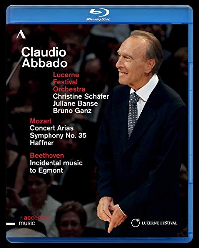 Beethoven (1770-1827) - Beethoven Egmont, Mozart Symphony No.35, Arias : Abbado / Lucerne Festival Orchestra, Banse, C.Schafer, Bruno Ganz - Import Blu-ray Disc