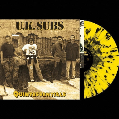 U.K. Subs - Quintessentials - Import Yellow and Black Splatter Vinyl LP Record