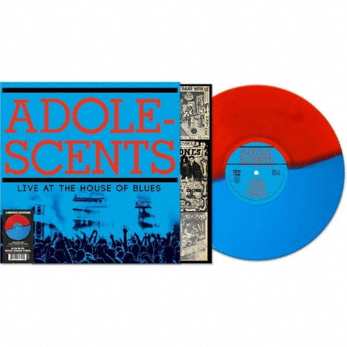 Adolescents - Live At The House Of Blues - Import Red and Blue Split-Color Vinyl LP Record
