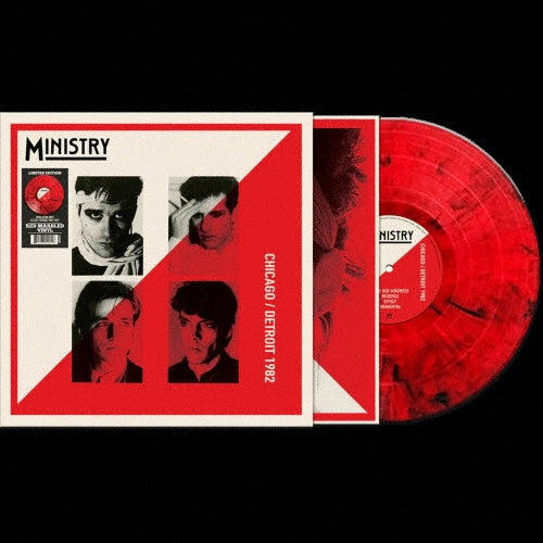 Ministry - Chicago -Detroit 1982 - Import Red and Black Marble Vinyl LP Record