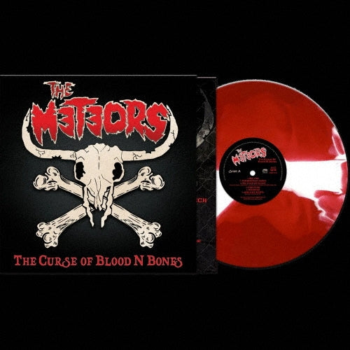The Meteors - The Curse of Blood N Bones - Import Red White Haze Vinyl LP Record