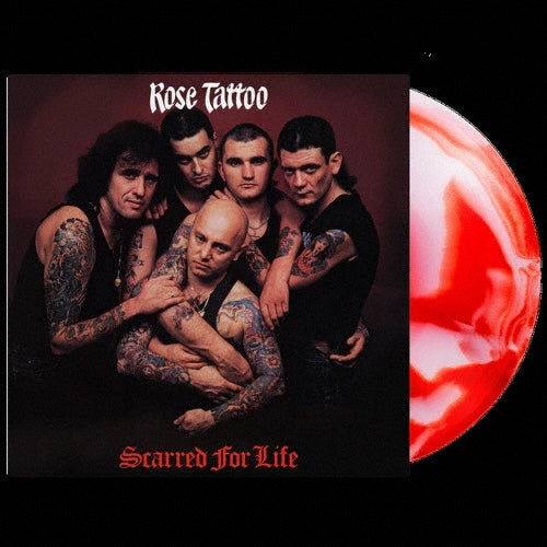 Rose Tattoo - Scarred for Life - Import Red White Swirl Vinyl LP Record Limited Edition