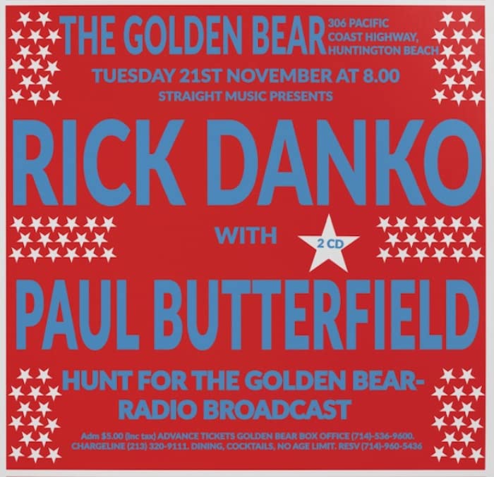 Rick Danko 、 Paul Butterfield - The Golden Bear; Hungington Beach.Ca 1979 - Import  CD