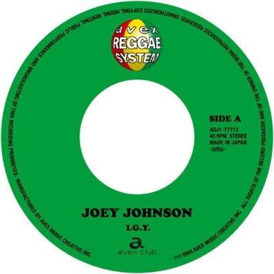 Joey Johnson - I.G.Y. / Right Here Waiting - Japan Vinyl 7 inch Record