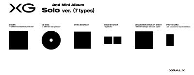 XG - Awe - Japan Solo ver. (HINATA) Mini LP CD+Lyric Booklet+Logo Sticker Set+Decorative Sticker Sheet+Photo Card