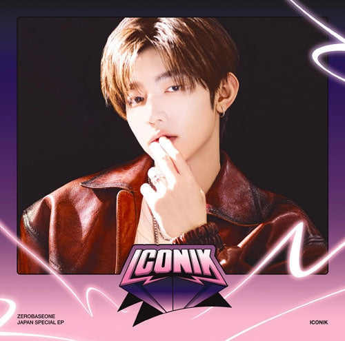 Zerobaseone - ICONIK - Japan Zhang Hao Ver. CD + booklet + solo selca photo card + square card & secret sticker set