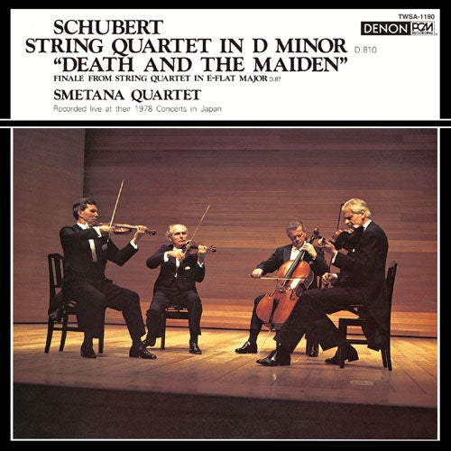 Smetana Quartet - Schubert String Quartet In D Minor "Death And The Maiden" Finale From String Quartet In E-Flat Major Om - Japan SACD Hybrid Limited Edition