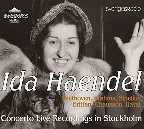 Ida Handel, Kirill Kondrashin, Walter Weller, Rafael Kubelik, Swedish Radio Symphony Orchestra. - Ida Haendel : Concerto Live Recordings in Stockholm -Beethoven, Brahms, Sibelius, Britten, Chausson, Ravel (1975-84 Stereo)(3CD) - Import 3 CD