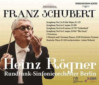 Heinz Rogner - Schubert: Symphonies Nos.2, 6, 8, 9, etc - Import 3 CD