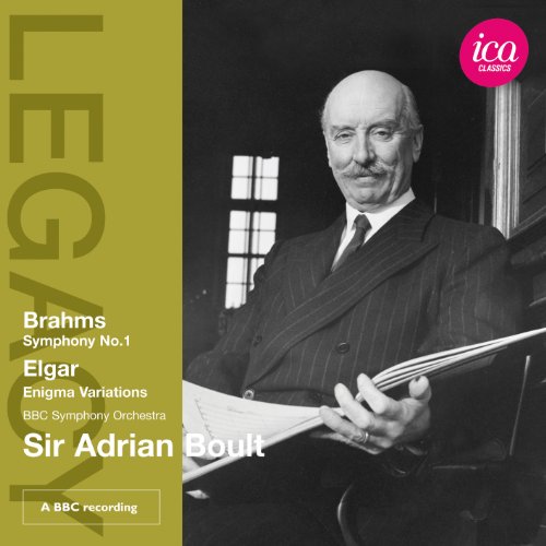 Brahms (1833-1897) - Brahms Symphony No, 1, Elgar Enigma Variations : Boult / BBC Symphny Orchestra (1976, 1971 Live) - Import CD