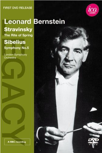 Stravinsky (1882-1971) - Stravinsky Le Sacre du Printemps, Sibelius Symphony No.5 : Bernstein / London Symphony Orchestra (1966) - Import DVD