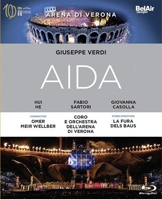 Omer Meir Wellber, Arena di Verona Orchestra - Verdi (1813-1901) Aida : La Fura Dels Baus, Wellber / Arena Di Verona, Hui He, Sartori, Casolla, Maestri, Etc (2013 Stereo) - Import Blu-ray Disc