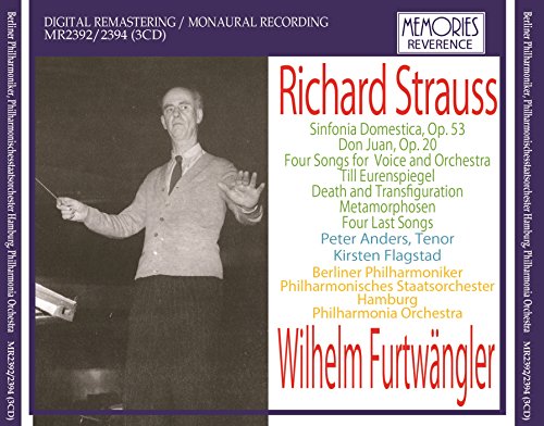 Strauss, Richard (1864-1949) - R.Strauss Recordings : Furtwangler / Berlin Philharmonic, Hamburg State Philharmonic, Philharmonia, Flagstad(S)etc (3CD) - Import 3 CD