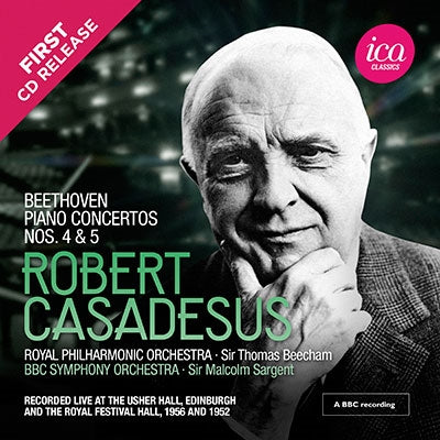 Beethoven (1770-1827) - Piano Concertos Nos.4, 5 : Robert Casadesus(P)Beecham / RPO, Sargent / BBC SO (1956, 1952) - Import CD