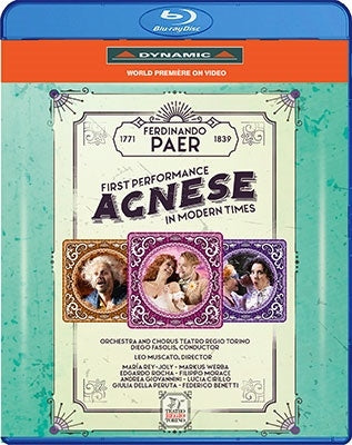 Diego Fasolis, Turin Royal Opera Orchestra, Marcus Welba, Edgar Rocha - Ferdinando Paer: First Performance Agnese In Modern Times - Import Blu-ray Disc