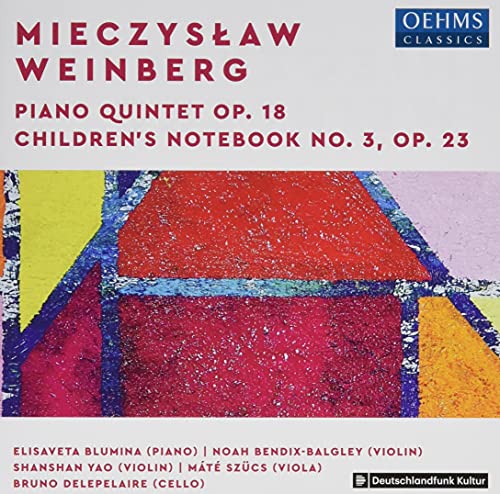 Vainberg (1919-1996) - Piano Quintet: Blumina Bendix-balgley Shanshan Yao Szucs Delepelaire +children's Notebook Book, 3, - Import CD