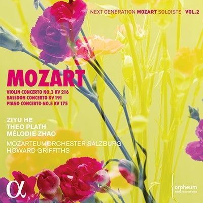 Jyu He, Theo Plas, Melody Chao, Justin Taylor (harpsichord), Salzburg Mozarteum Orchestra - Mozart (1756-1791) Violin Concerto No.3, Bassoon Concerto, Piano Concerto No.5 : Ziyu He, Plath, Melodie Zhao, Griffiths / Mozarteum Orchestra - Import CD
