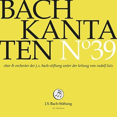 Rudolf Lutz, Bach Foundation Orchestra, Bach Foundation Choir - Bach (1685-1750) Cantatas Vol.39: R.Lutz / J S Bach Stiftung O & Cho - Import CD