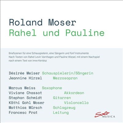 Francesc Prat - Roland Moser:Rahel Und Pauline - Import CD