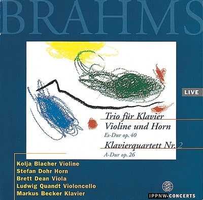 Brahms (1833-1897) - Horn Trio, Piano Quartet, 2, : Dohr(Hr)K.blacher(Vn)M.becker(P) - Import CD