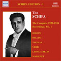 Ruggero Leoncavallo, Marvasi, Gonzalo Roig - Tito Schipa Edition Vol.1:The Complete Recordings 1922-24 Vol.1 - Import CD
