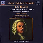 Yehudi Menuhin - J.S. Bach: Violin Concerto No. 1, No. 2 (Menuin) (1932 - 1936) - Import CD