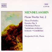 Benjamin Frith - Mendelssohn: Piano Works, Vol. 2 - Import CD