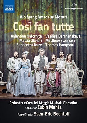 Zubin Mehta, Florence May Music Festival Orchestra, Valentina Naforniță, Marian Dijkhuizen - Mozart (1756-1791) Cosi Fan Tutte : Bechtolf, Mehta / Maggio Musicale Fiorentino, Nafornita, Berzhanskaya, Olivieri, Hampson, Etc (2021 Stereo) - Import 2 DVD