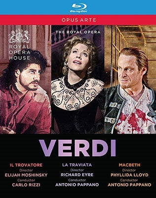 Carlo Rizzi, Antonio Pappano, Royal Opera House Orchestra, Covent Garden - Verdi (1813-1901) Il Trovatore, La Traviata, Macbeth : Rizzi / Pappano / Royal Opera House (3Bd) - Import 3 Blu-ray Disc
