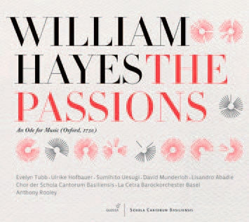 Hayes, William (1708-1777) - The Passions-an Ode For Music: Rooley / Basel La Cetra Baroque O - Import CD