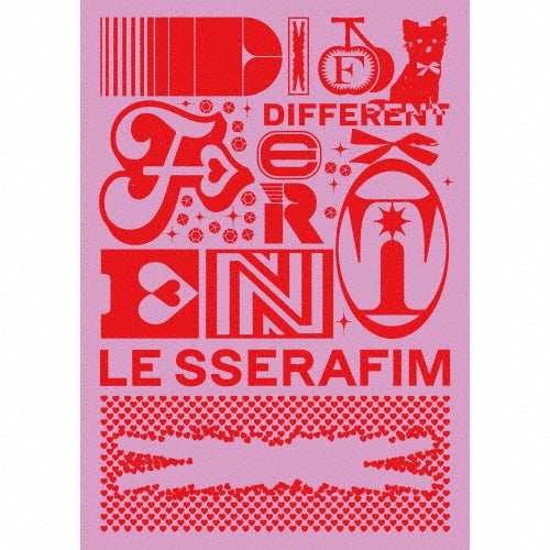 Le Sserafim - Different - Japan Nostalgic Ylang Ver. CD + photo book + lyric book + selfie photo card + unit photo card + logo sticker Limited Edition