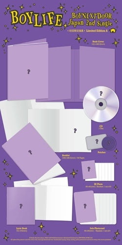 Boynextdoor - Boylife - Japan Type-A CD + booklet + book cover + lyric book + photo card + card + badge Limited Edition