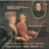 Inoue Naoyuki - Mozart & Schubert: Piano Music for Four Hands / Naoyuki Inoue, Keiko Takeuchi (p) - Japan CD