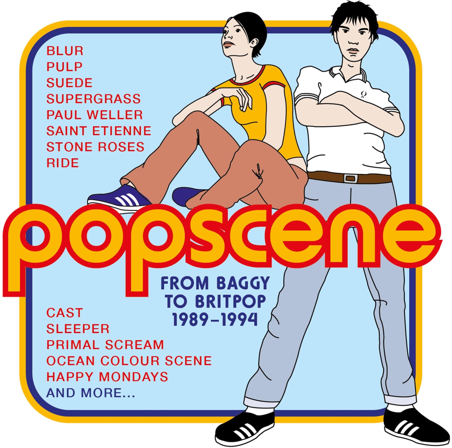V.A. - Popscene: From Baggy To Britpop 1989-1994 - Import 4 CD Clamshell Box Set