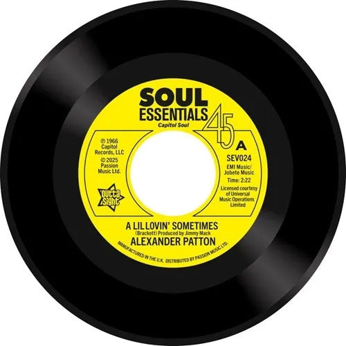 Alexander Patton - A Lil Lovin' Sometimes / True Love - Import Vinyl 7 inch Single Record