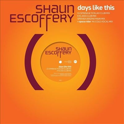 Shaun Escoffery - Days Like This (Dj Spinna Remix) - Import Vinyl 12inch Single Record