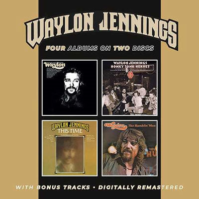 Waylon Jennings - Lonesome, On'Ry & Mean/Honky Tonk Heroes/This Time/The Ramblin Man - Import 2 CD Bonus Track