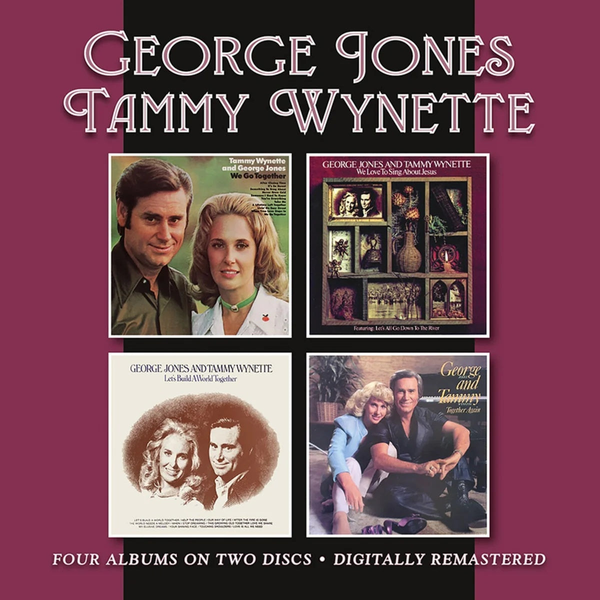 George Jones / Tammy Wynette - We Go Together/We Love To Sing About Jesus/Let'S Build A World Together/Together Again - Import 2 CD