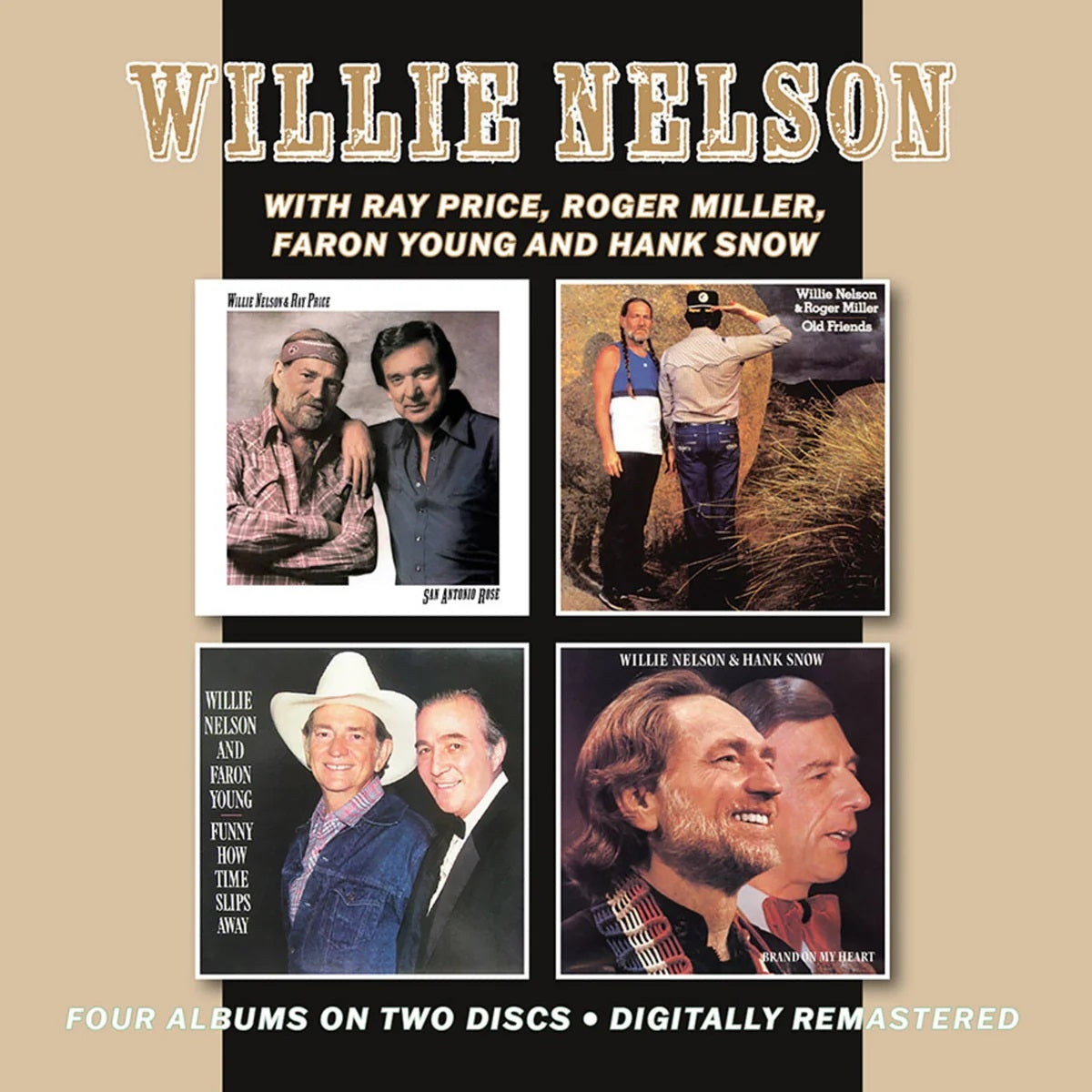 Willie Nelson - San Antonio Rose/Old Friends/Funny How Time Slips Away/Brand On My Heart - Import 2 CD