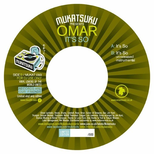 Omar - Its So - Import 7inch Record
