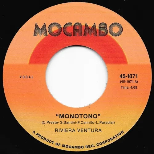 Riviera Ventura - Monotono / Con Te - Import 7 inch Single Record