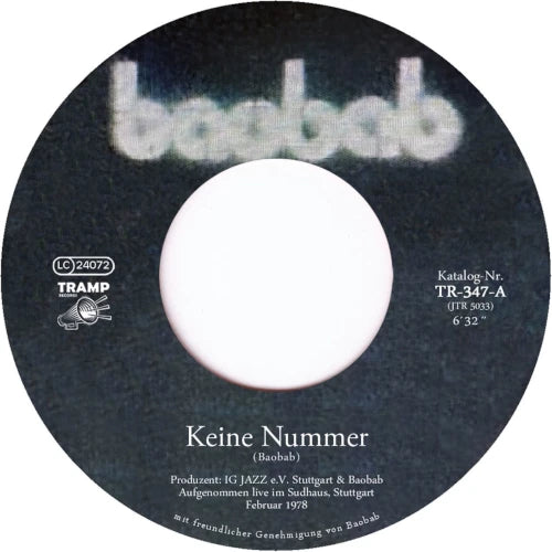 Baobab(Jazz) - Keine Nummer - Import 7 inch Single Record