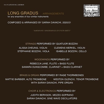 Sarah Davachi - Long Gradus (Deluxe Edition) - Import 4 CD Box Set