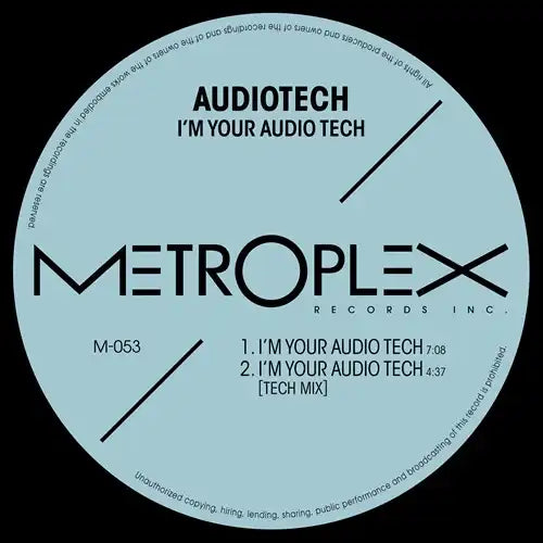 Audiotech - Im Your Audio Tech - Import 12 Inch Record
