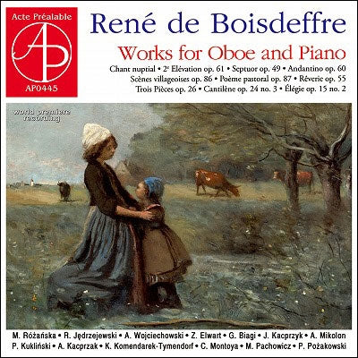 Rene de Boisdeffre (1838-1906) - Werke für Oboe & Klavier - Import CD