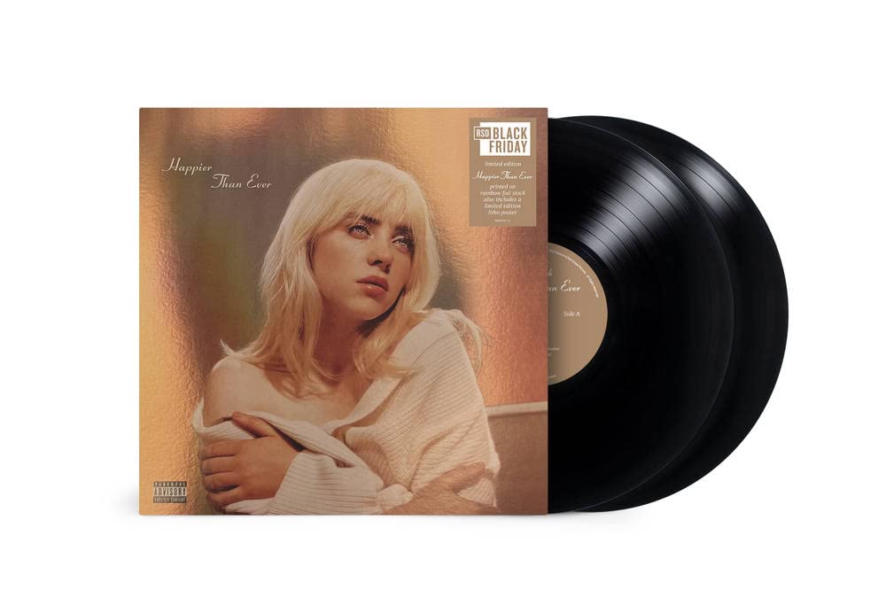Billie Eilish - Happier Than Ever (Rainbow Foil Jacket) - Import Recycled Vinyl 2 LP Record