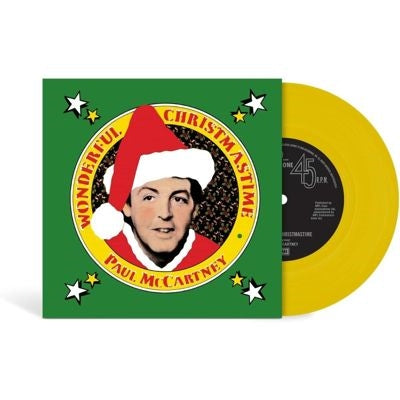 Paul McCartney - Wonderful Christmastime - Import Canary Yellow Vinyl 7 inch Single Record Limited Edition