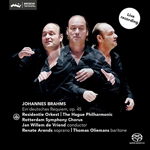 Brahms (1833-1897) - Ein Deutsches Requiem : Jan Willem de Vriend / Haag Residentie Orchestra, Renate Arends, Thomas Oliemans (Hybrid) - Import SACD Hybrid