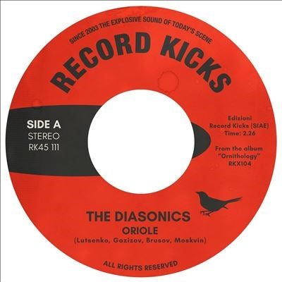 The Diasonics - Oriole / Chickadee - Import Transparent Vinyl 7 inch Record Limited Edition