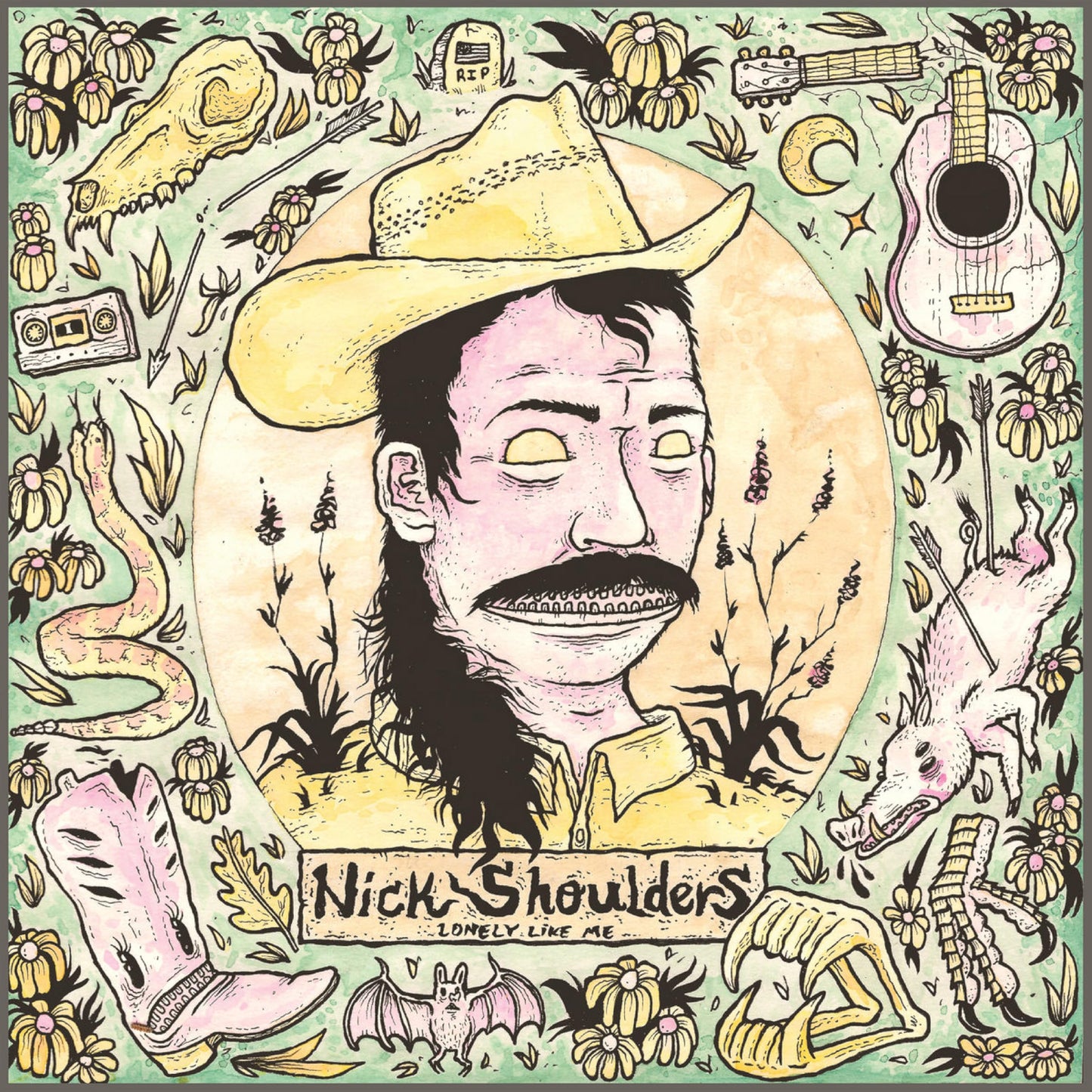 Nick Shoulders - Lonely Like Me - Import Lime Green Vinyl LP Record